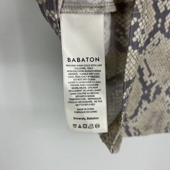 Babaton T Shirt Crop Top Snake Stretch - Picture 5 of 6